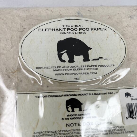The Great Elephant Poo Poo Paper Blue Turtle Note Box New - Picture 12 of 14